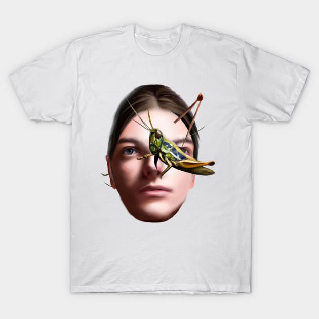 Grasshopper in yr face T-Shirt by firstnamewarren